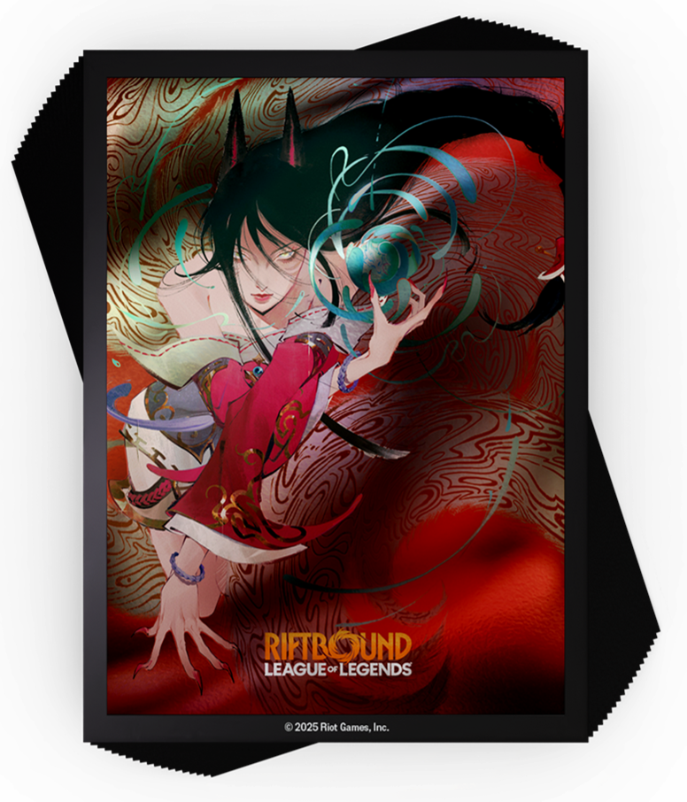 RIFTBOUND LEAGUE OF LEGENDS TCG ORIGINS ART SLEEVES AHRI 100CT