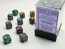 Festive Mosaic/yellow 12mm d6 Dice Block (36 dice)