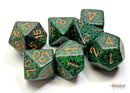 Speckled Polyhedral 7-Die Set - Golden Recon