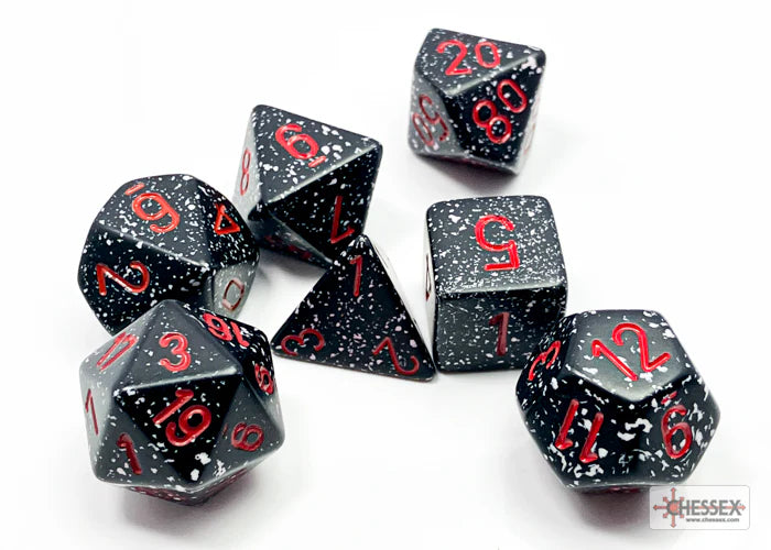 Speckled Polyhedral 7-Die Set - Space
