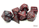 Speckled Polyhedral 7-Die Set - Silver Volcano