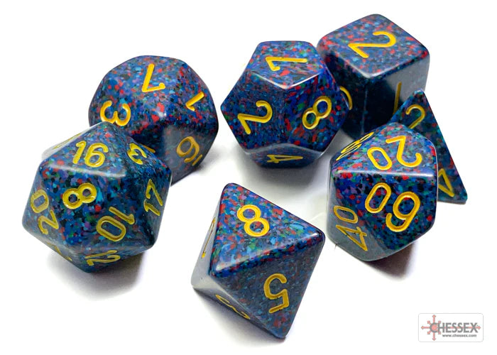Speckled Polyhedral 7-Die Set - Twilight