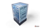 Gemini Pearl Turquoise-White/blue Luminary 16mm d6 Dice Block (12 dice)