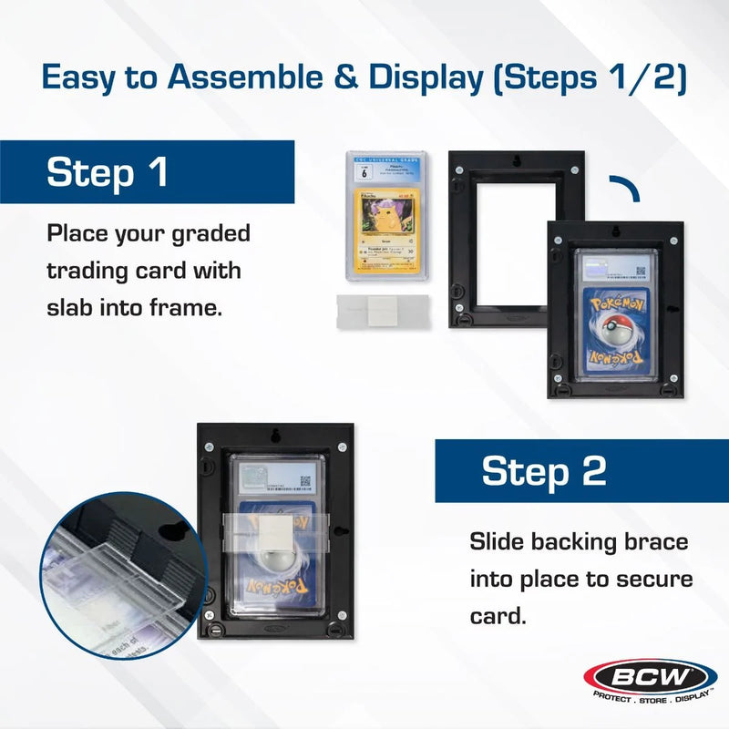Interlocking Graded Card Frames - Black