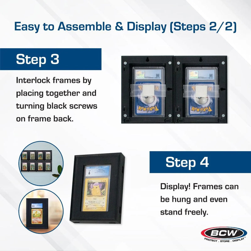 Interlocking Graded Card Frames - Black