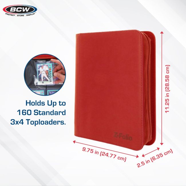 Z-Folio 4-Pocket LX Album - Toploaders - Red
