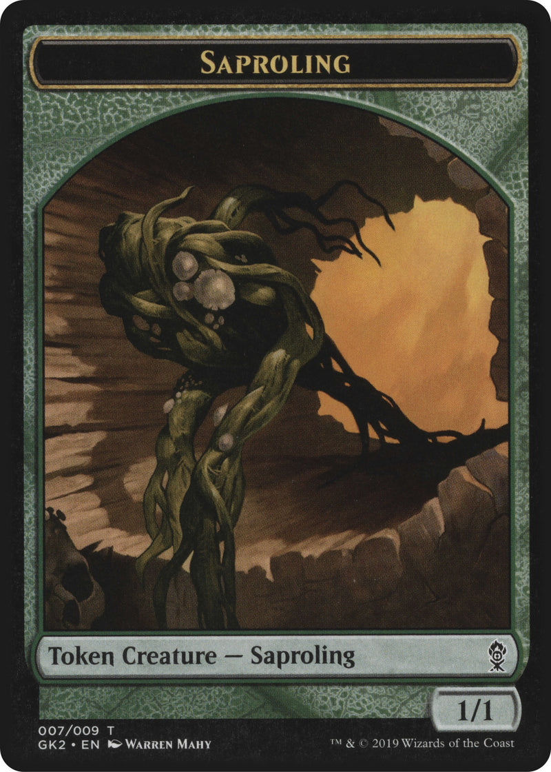 Saproling // Wurm Double-Sided Token