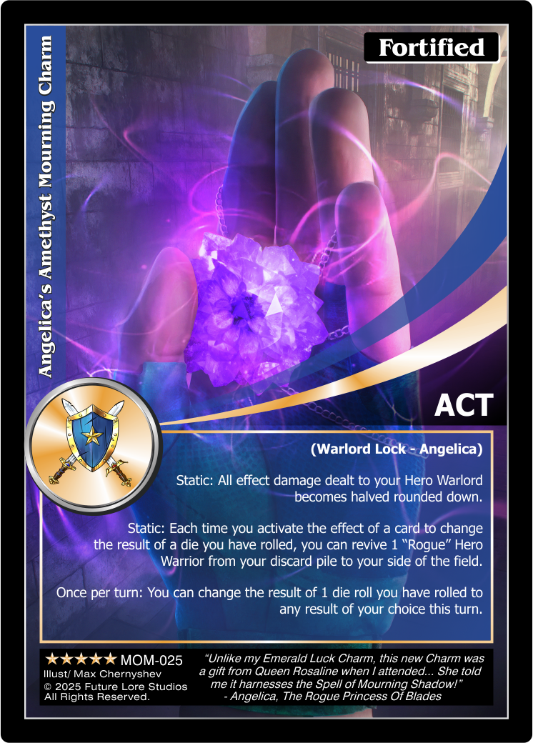 Angelica's Amethyst Mourning Charm [Masquerade Of The Macabre]