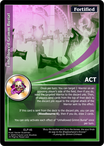 Unhallowed Grimm Burial - Elder Legends