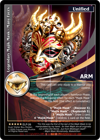 Legendary Majik Mask - Many Faces - Elder Legends