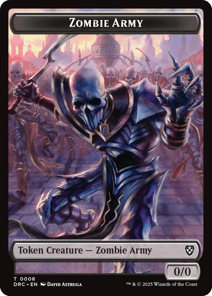 Zombie Army // Shapeshifter Double-Sided Token [Aetherdrift Commander Tokens]