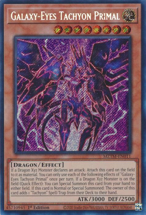 Galaxy-Eyes Tachyon Primal [MZTM-EN011] Secret Rare
