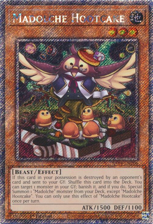 Madolche Hootcake [RA04-EN206] Platinum Secret Rare