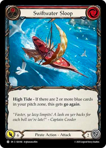 Swiftwater Sloop (Red) [SEA166] (High Seas)  Rainbow Foil