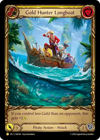 Gold Hunter Longboat (Treasure) [SEA163] (High Seas)  Cold Foil