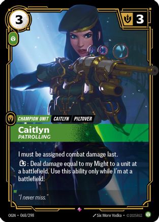 Caitlyn - Patrolling (068/298) - Origins Foil