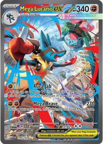 Mega Lucario ex (179/132) [Mega Evolutions: Base Set]