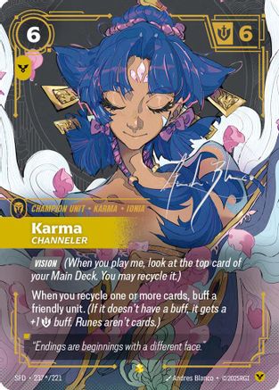 Karma - Channeler (Signature) (237*/221) - Spiritforged Foil