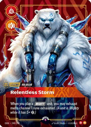 Volibear - Relentless Storm (Metal) (249/298) - Riftbound Organized Play Promotional Cards Foil