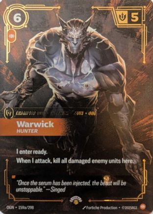 Warwick - Hunter (159a/298) - Riftbound Promotional Cards Foil