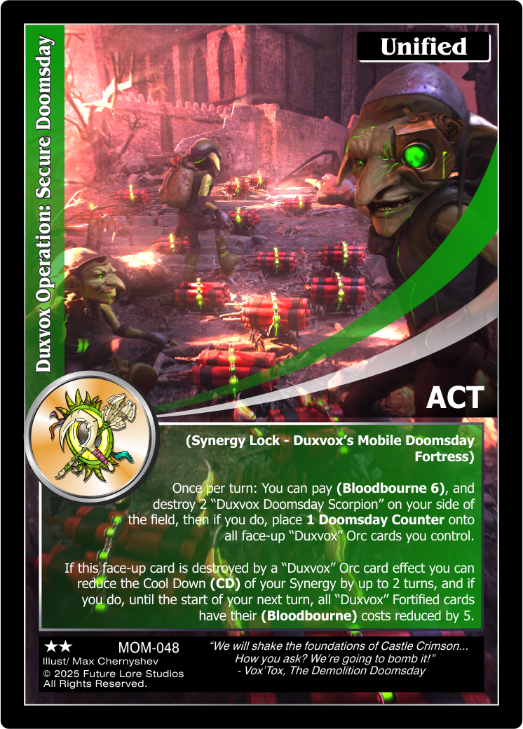 Duxvox Operation: Secure Doomsday [Masquerade Of The Macabre]