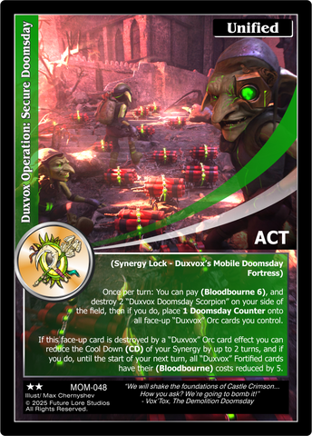 Duxvox Operation: Secure Doomsday [Masquerade Of The Macabre]