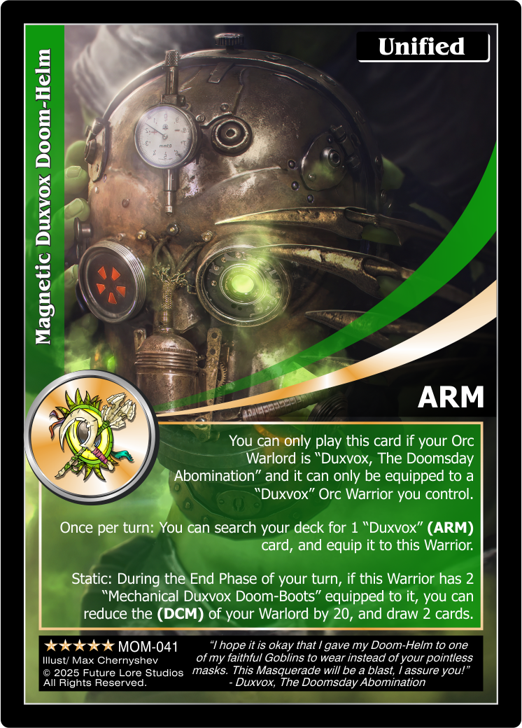Magnetic Duxvox Doom-Helm [Masquerade Of The Macabre]