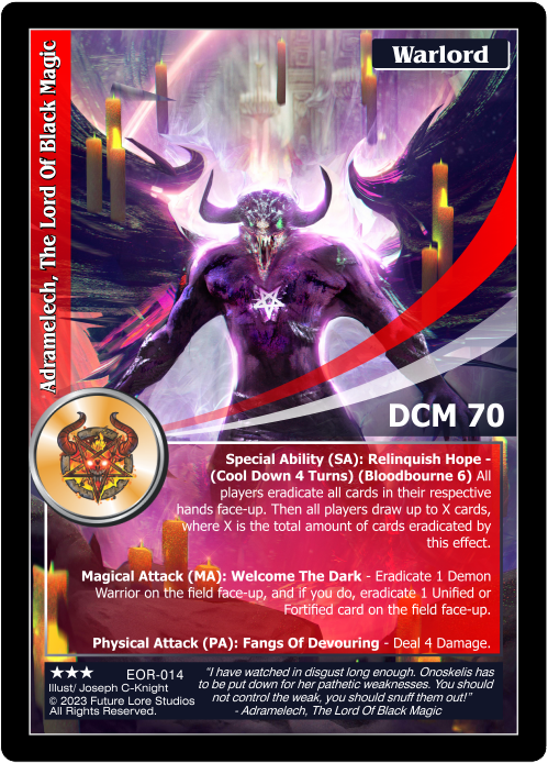 Adramelech, The Lord Of Black Magic (EOR-014) - NM