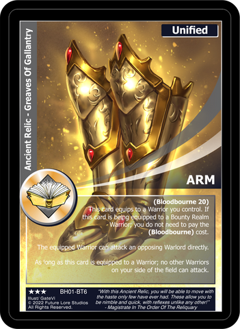 Ancient Relic - Greaves Of Gallantry (BH01-BT06) - NM