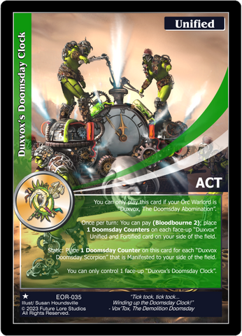 Duxvox's Doomsday Clock (EOR-035) - NM