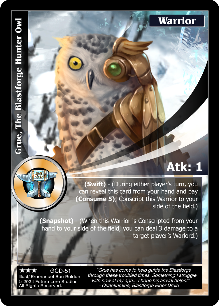 Grue, The Blastforge Hunter Owl (GCD-51) - NM