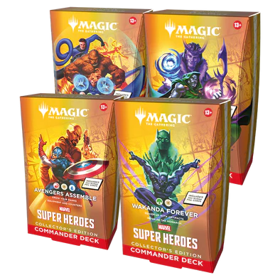 Marvel Super Heroes Collectors Commander Deck - Set of 4