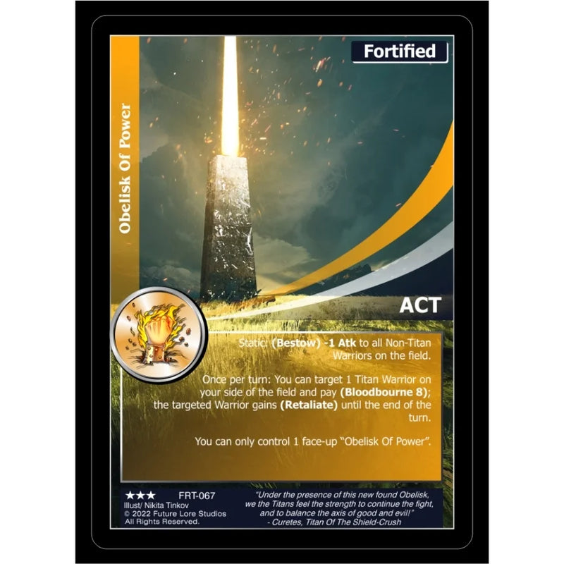 Obelisk Of Power (FRT-067) - NM