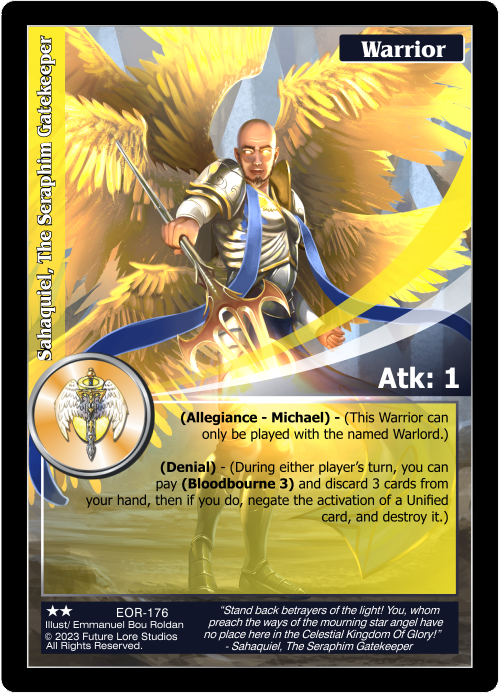 Sahaquiel, The Seraphim Gatekeeper (EOR-176) - NM