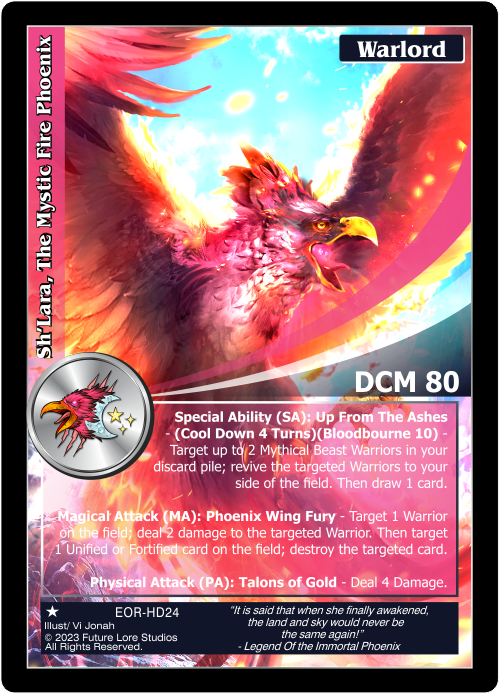 Sh'Lara, The Mystic Fire Phoenix (EOR-HD24) - NM