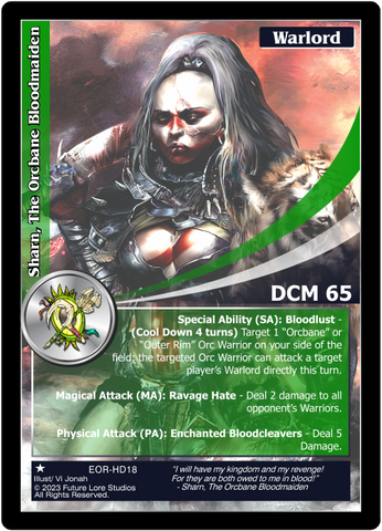 Sharn, The Orcbane Bloodmaiden (EOR-HD18) - NM