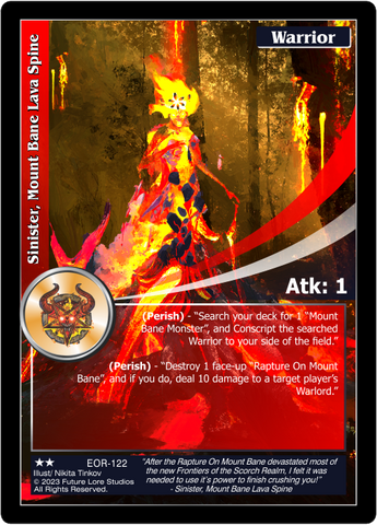 Sinister, Mount Bane Lava Spine (EOR-122) - NM