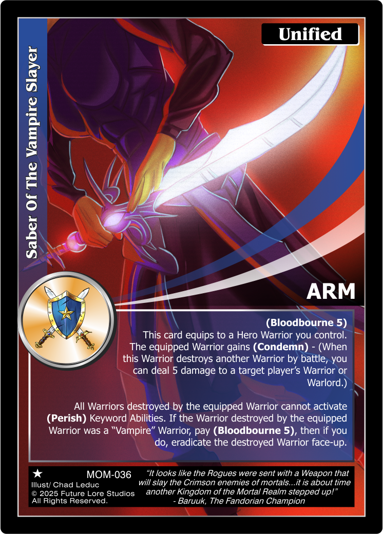 Saber Of The Vampire Slayer [Masquerade Of The Macabre]