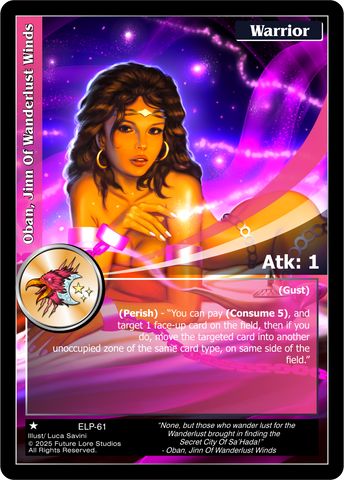 Oban, Jinn Of Wanderlust Winds - Elder Legends