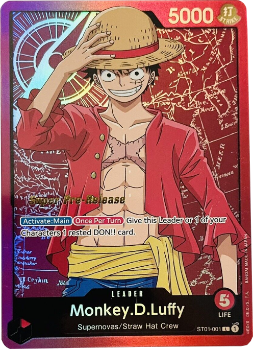 Monkey.D.Luffy (001) [Super Pre-Release Starter Deck: Straw Hat Crew]