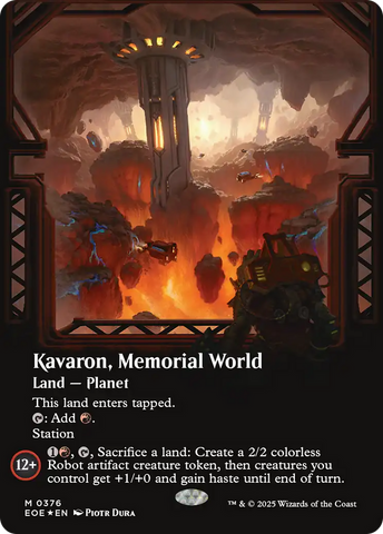 Kavaron, Memorial world (Borderless) (Galaxy Foil) [Edge of Eternities]