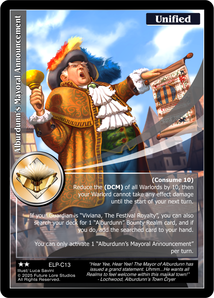 Alburdunn's Mayoral Announcement - Elder Legends