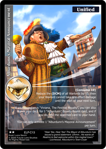 Alburdunn's Mayoral Announcement - Elder Legends