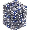 12mm d6 Blue-Steel/White Dice Block™ (36 dice)