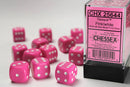 16mm d6 Pink/White Dice Block (12 dice)