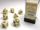 Polyhedral 7-Die Set - Ivory/Black