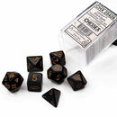 Polyhedral 7-Die Set - Black/Gold