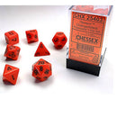 Polyhedral 7-Die Set - Orange/Black