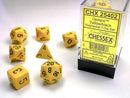 Polyhedral 7-Die Set - Yellow/Black