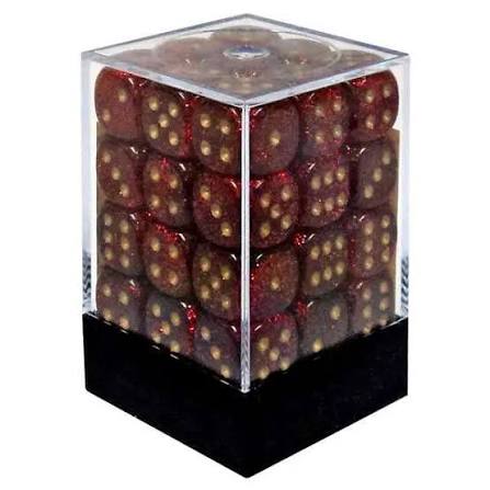 12mm d6 Ruby/Gold Dice Block™ (36 dice)